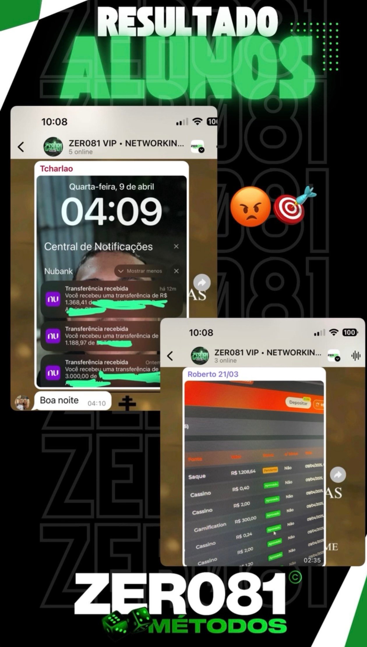 Resultado com freebets